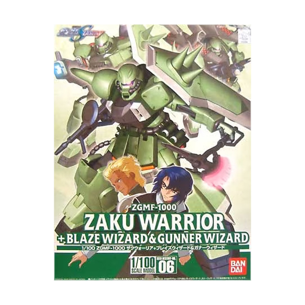 Gundam Gunpla NG 1/100 06 Zaku Warrior + Blaze Wizard & Gunner Wizard